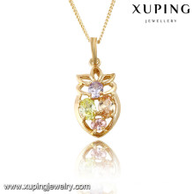 31765 Xuping nuevo diseño de colgante de piedra natural chapado en oro